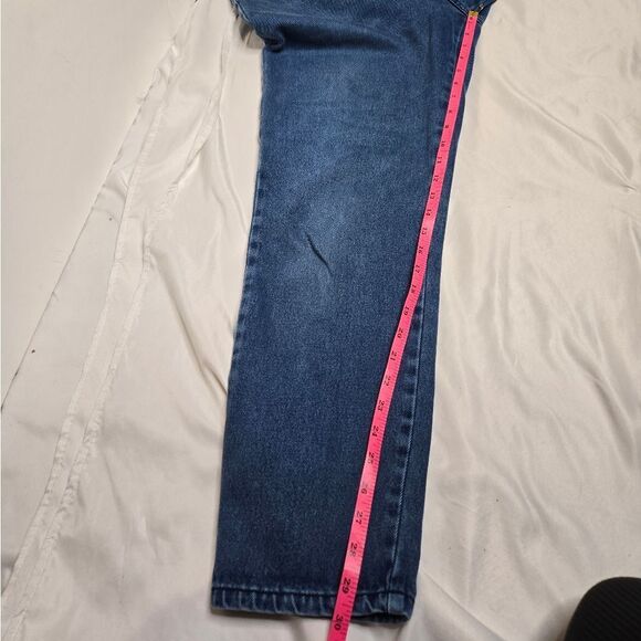 VINTAGE 90s medium wash tapered leg high rise‎ mom jeans 12/14 - Picture 8 of 8